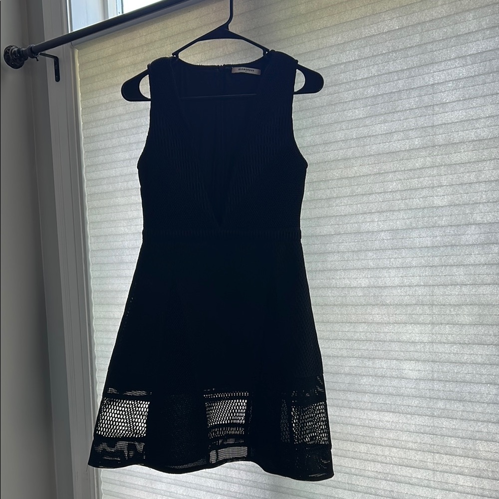 Glamorous Black Halter Sheath Mini Dress